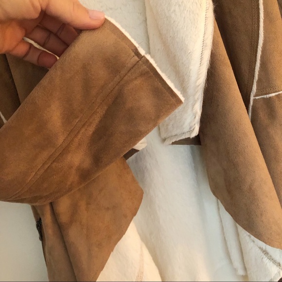 Shearling Jacket with Open Drape - Size Small - Picture 5 of 7